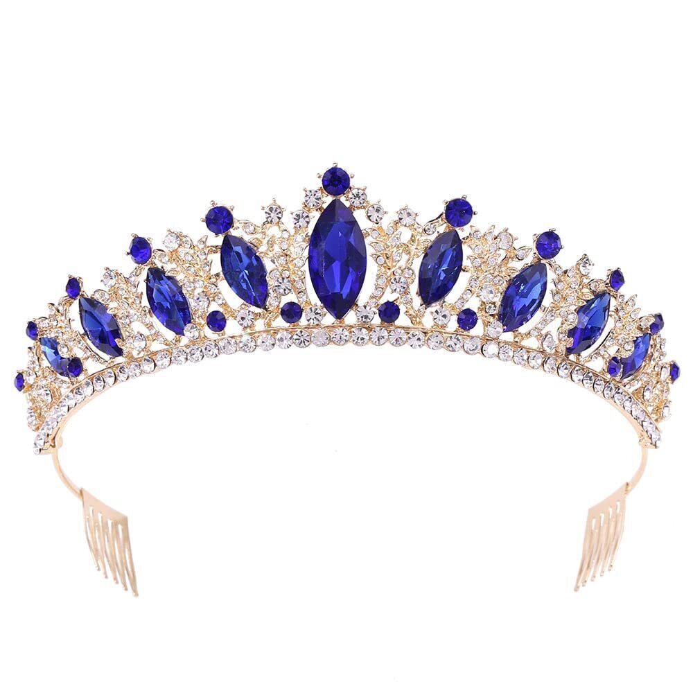 2710 Vintage Crystal Tiaras and Crowns Queen King Pageant Baroque Diadem